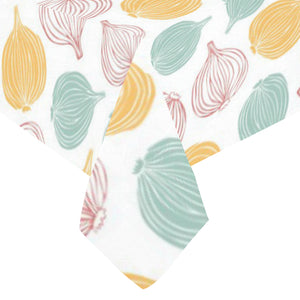 colorful onions white background Tablecloth