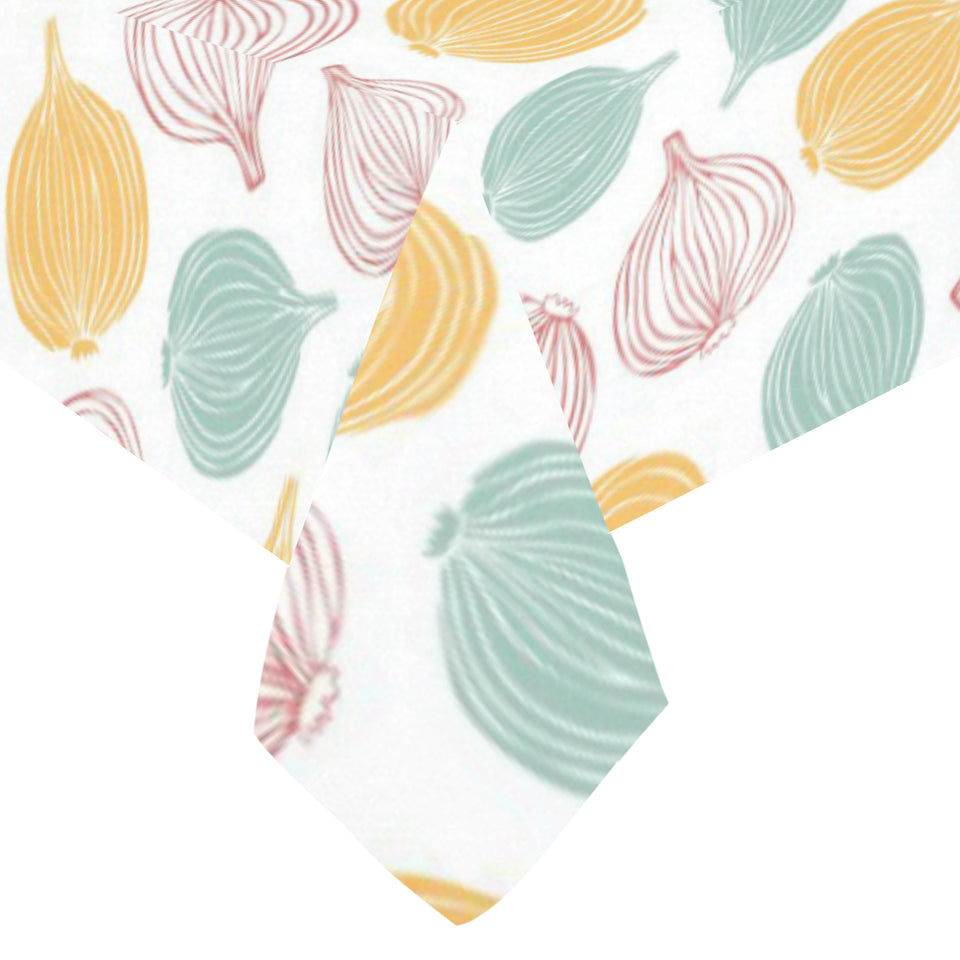 colorful onions white background Tablecloth