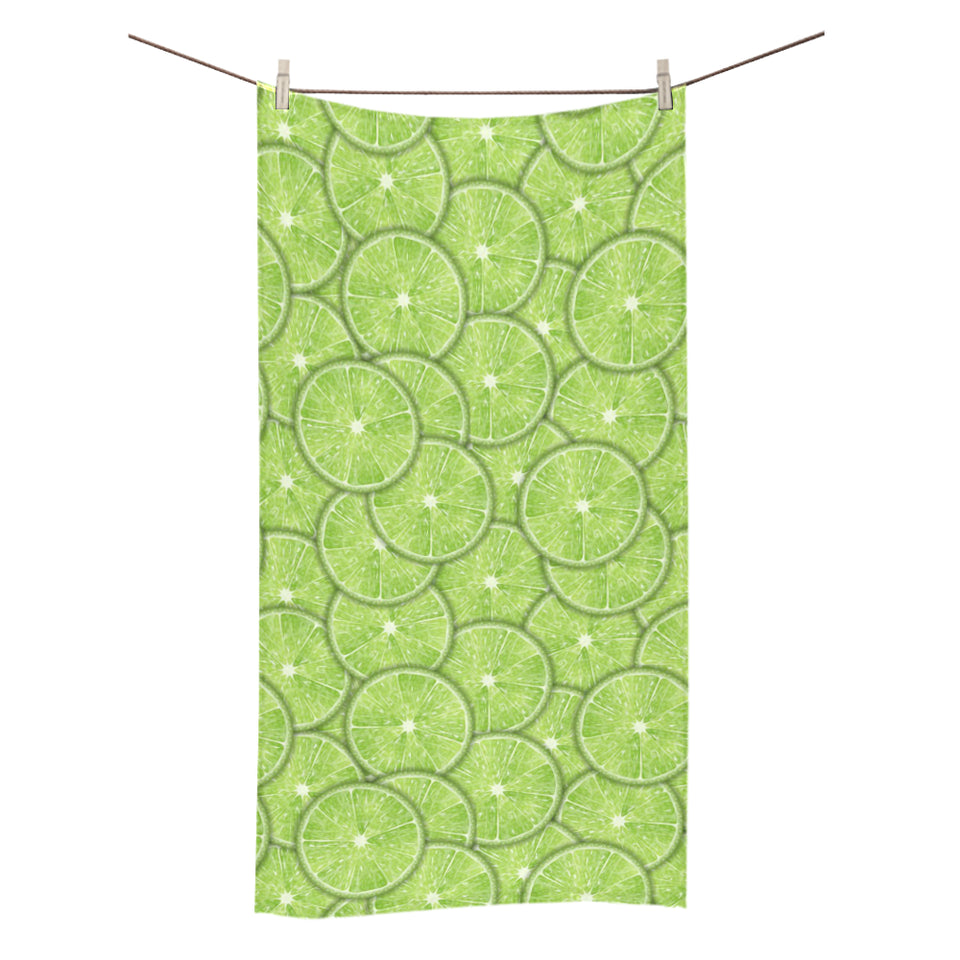 Slices of Lime pattern Bath Towel