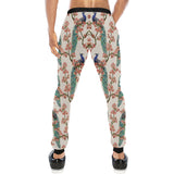 Peacock tropical flower pattern Unisex Casual Sweatpants