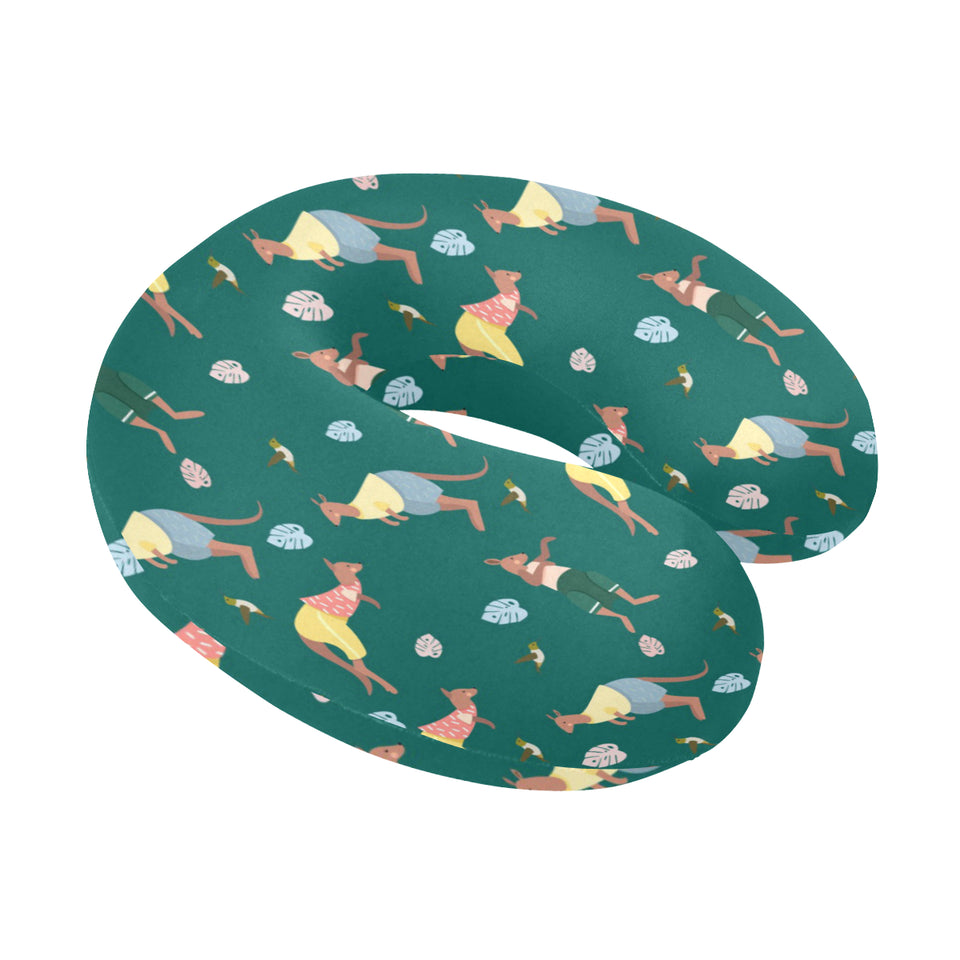 Kangaroo leaves pattern U-Shaped Travel Neck Pillow