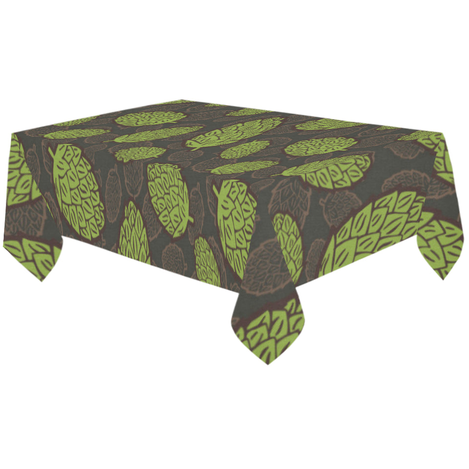 Hop pattern black background Tablecloth