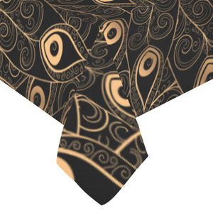 Gold peacock feather pattern Tablecloth