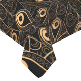 Gold peacock feather pattern Tablecloth
