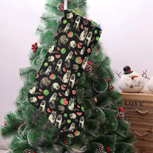 Raccoon watermelon pattern Christmas Stocking