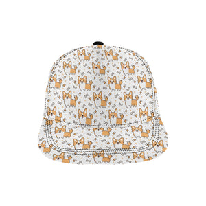 Cute corgi heart star bone pattern All Over Print Snapback Cap