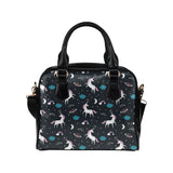 unicorn rainbows moon clound star pattern Shoulder Handbag