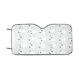 Bull Terrier Pattern Print Design 01 Car Sun Shade