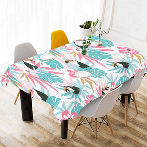 Toucan tropical flower leave pattern Tablecloth