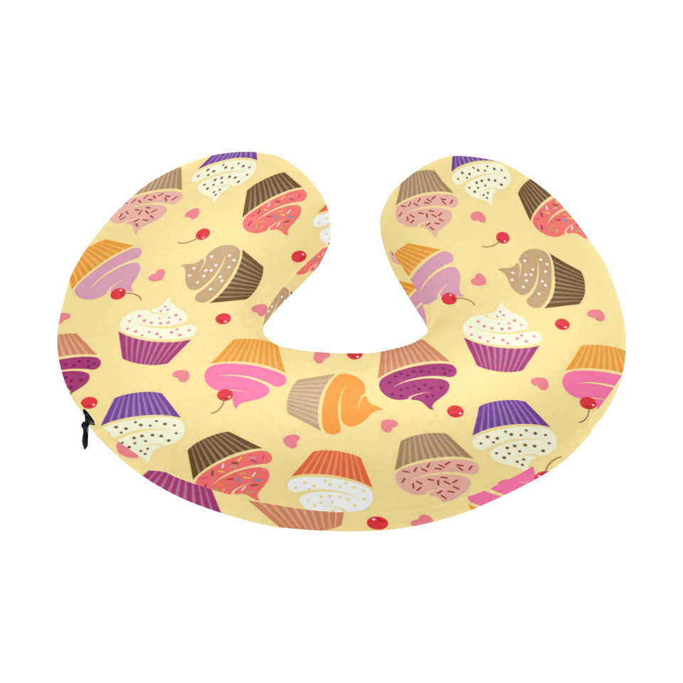 cake cupcake heart cherry pattern U-Shaped Travel Neck Pillow