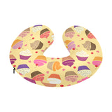 cake cupcake heart cherry pattern U-Shaped Travel Neck Pillow