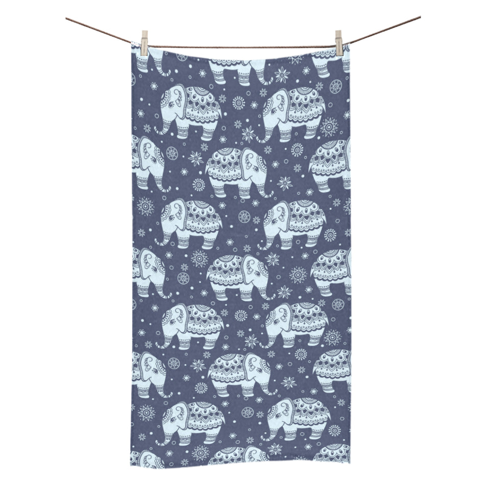 Elephant tribal design pattern Bath Towel