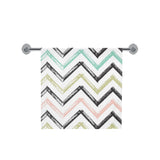 zigzag chevron paint pattern Bath Towel