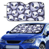 Alien Pattern Print Design 01 Car Sun Shade
