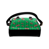 American football ball field background Shoulder Handbag