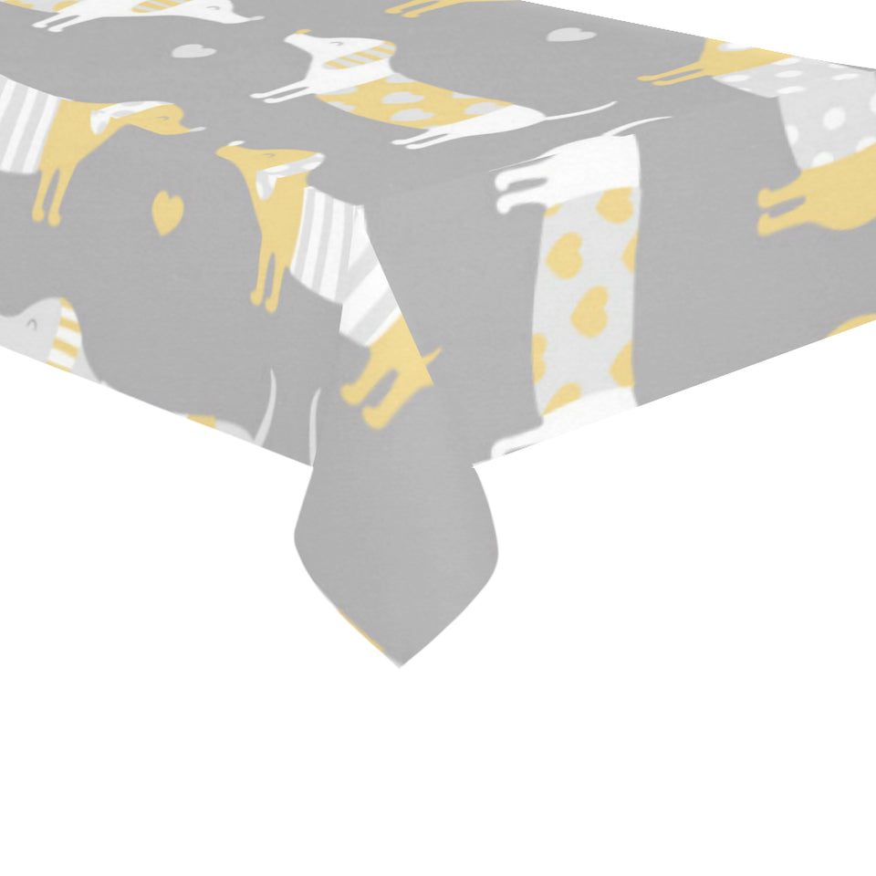 Cute dachshund dog pattern Tablecloth