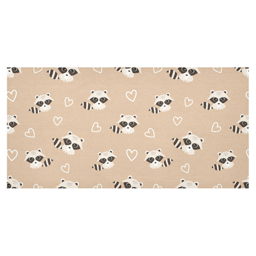 Cute raccoon heart pattern Tablecloth