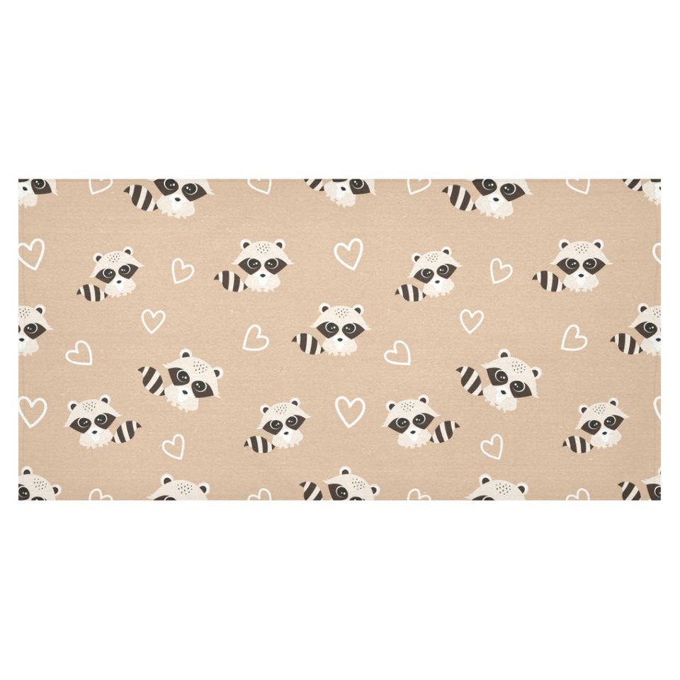 Cute raccoon heart pattern Tablecloth