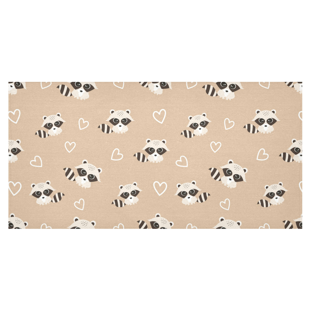 Cute raccoon heart pattern Tablecloth