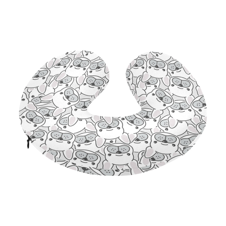Cute french bulldog head pattern U-Shaped Travel Neck Pillow