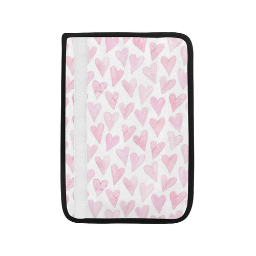 Watercolor pink heart pattern Car Seat Belt Cover