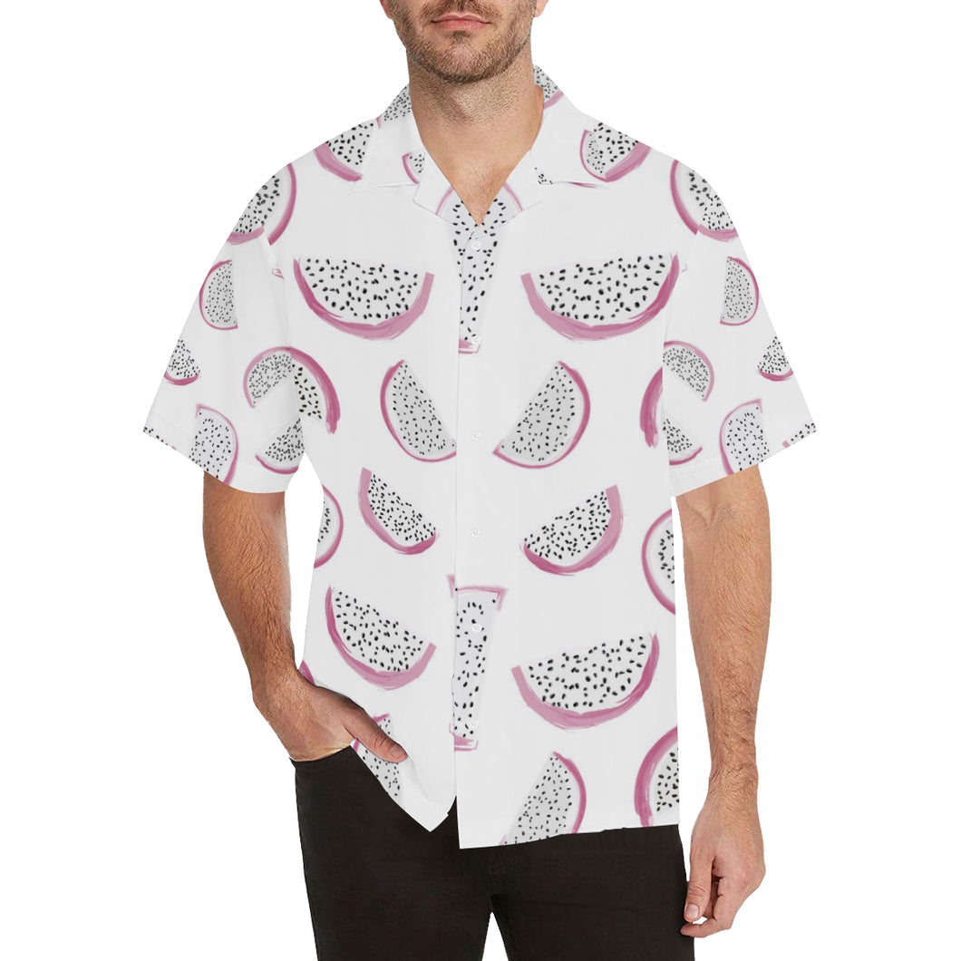 dragon fruit pattern Men's All Over Print Hawaiian Shirt