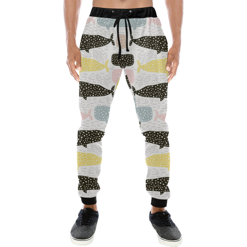 Whale dot pattern Unisex Casual Sweatpants