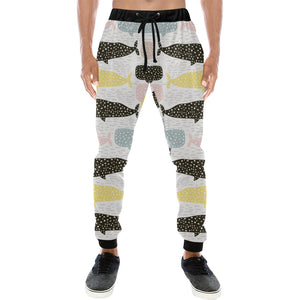 Whale dot pattern Unisex Casual Sweatpants