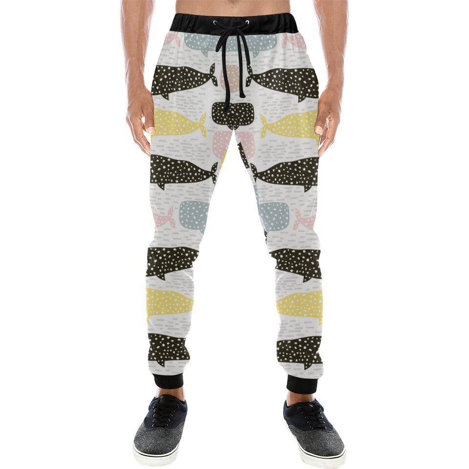 Whale dot pattern Unisex Casual Sweatpants