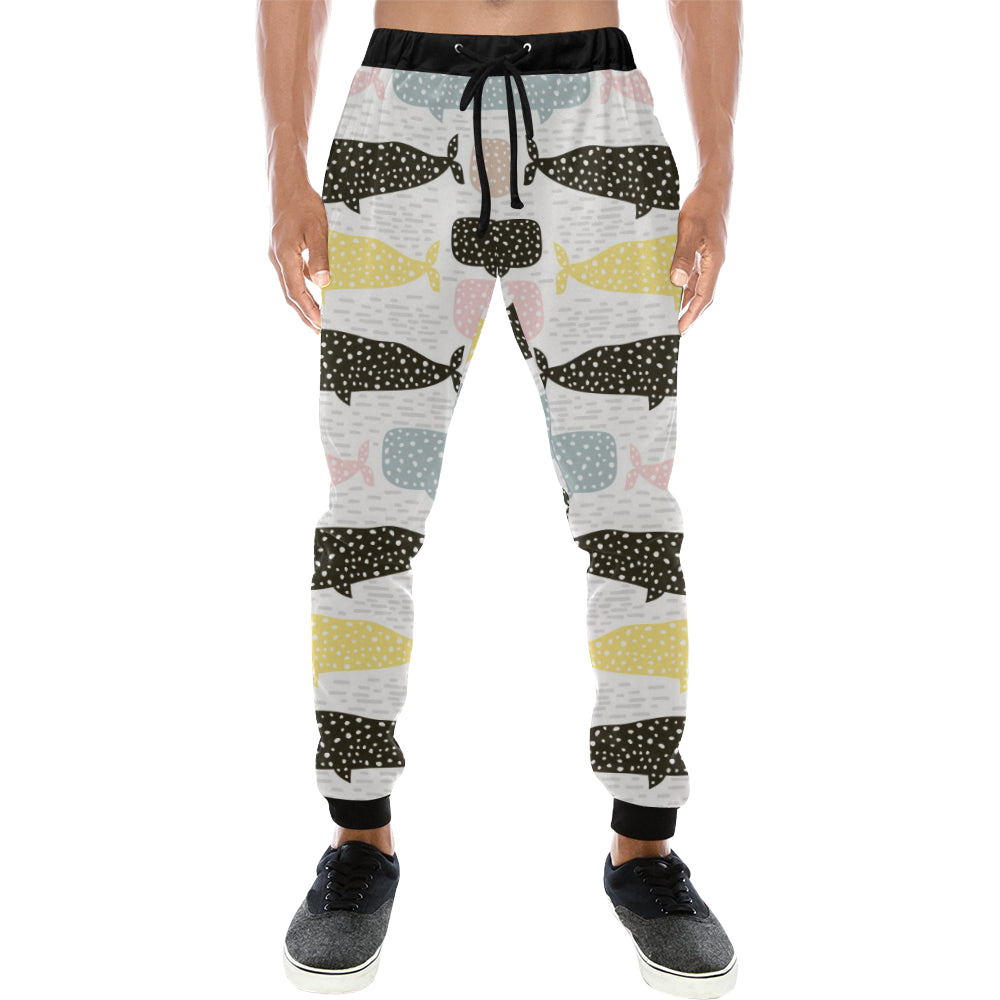 Whale dot pattern Unisex Casual Sweatpants
