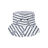 Anchor rope nautical  pattern Unisex Bucket Hat