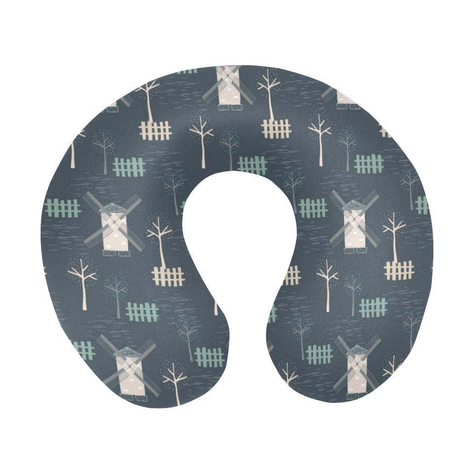 windmill tree pattern U-Shaped Travel Neck Pillow