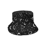 Hand drawn space rocket star planet Unisex Bucket Hat