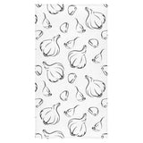 Garlic pattern black white Bath Towel