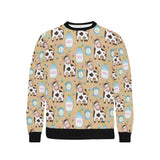 Cow bottle of milk pattern Men's Crew Neck Sweatshirt