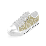 Garlic design pattern Men's Low Top Shoes White