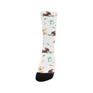 Cute Chihuahua puppie pattern Crew Socks
