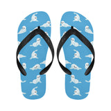 Cute sea lion seal pattern background Unisex Flip Flops