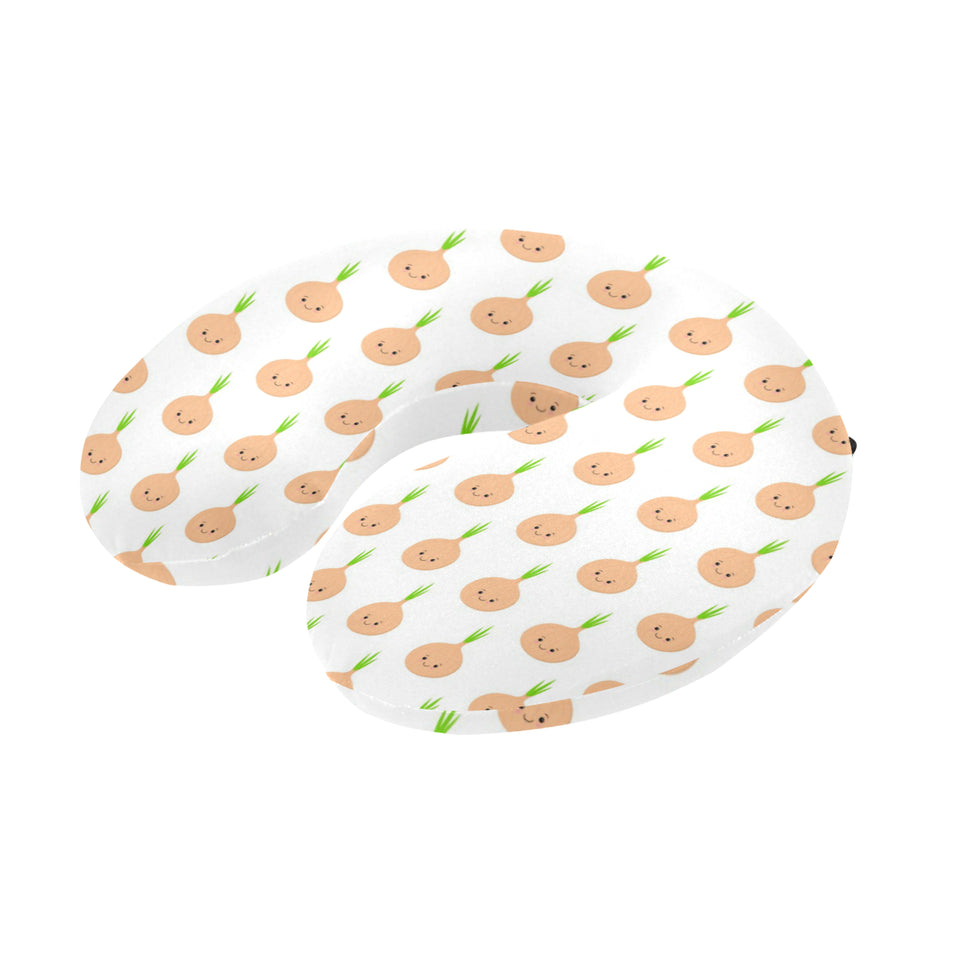 cute onions smiling faces U-Shaped Travel Neck Pillow