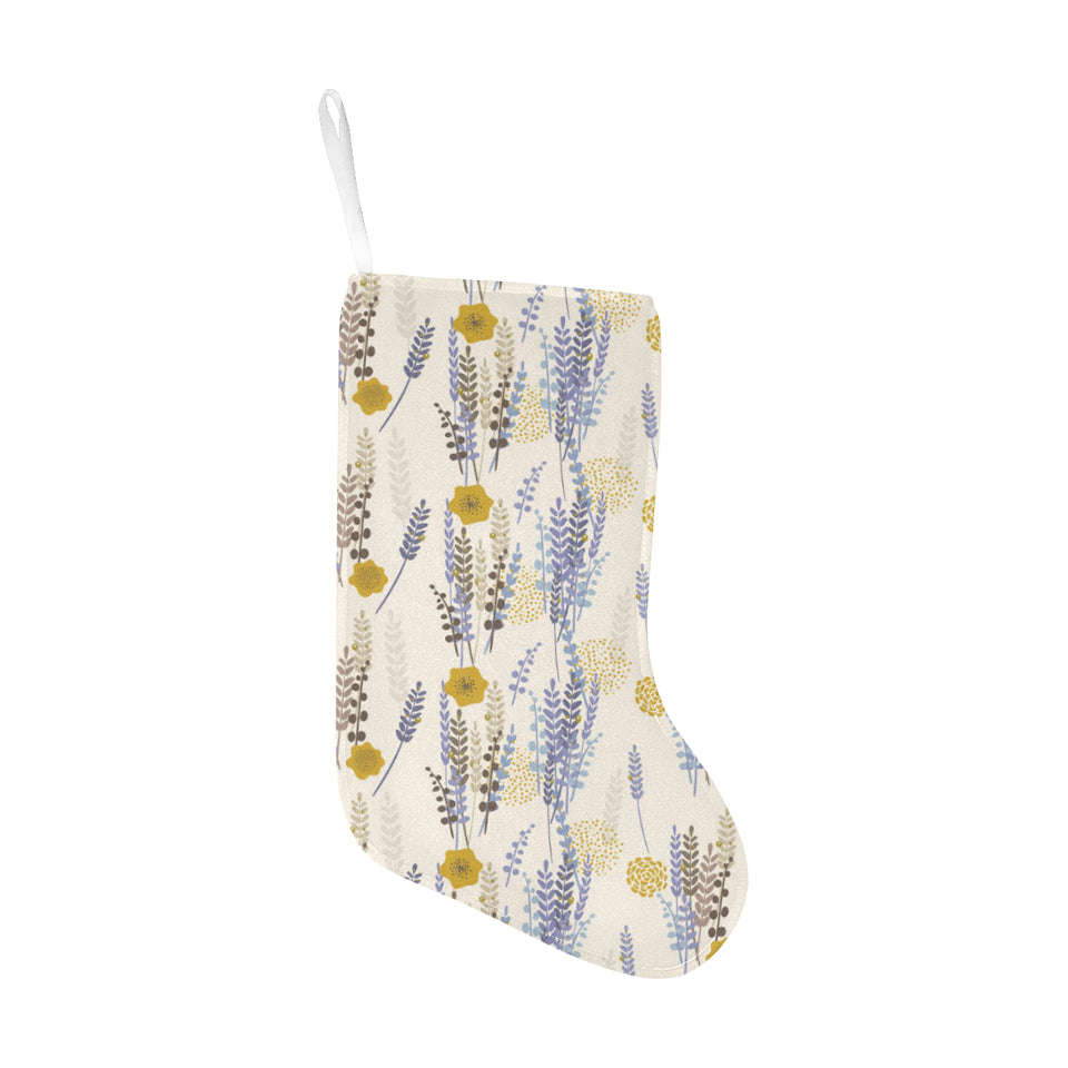 Lavender modern pattern blackground Christmas Stocking