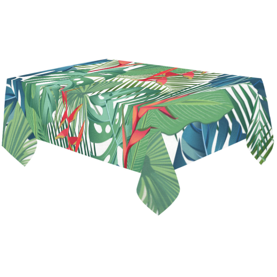heliconia palm and monstera leaves pattern Tablecloth