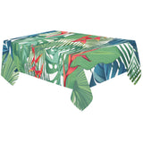 heliconia palm and monstera leaves pattern Tablecloth