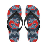 Koi Fish Carp Fishs hand drawn japanese art Unisex Flip Flops