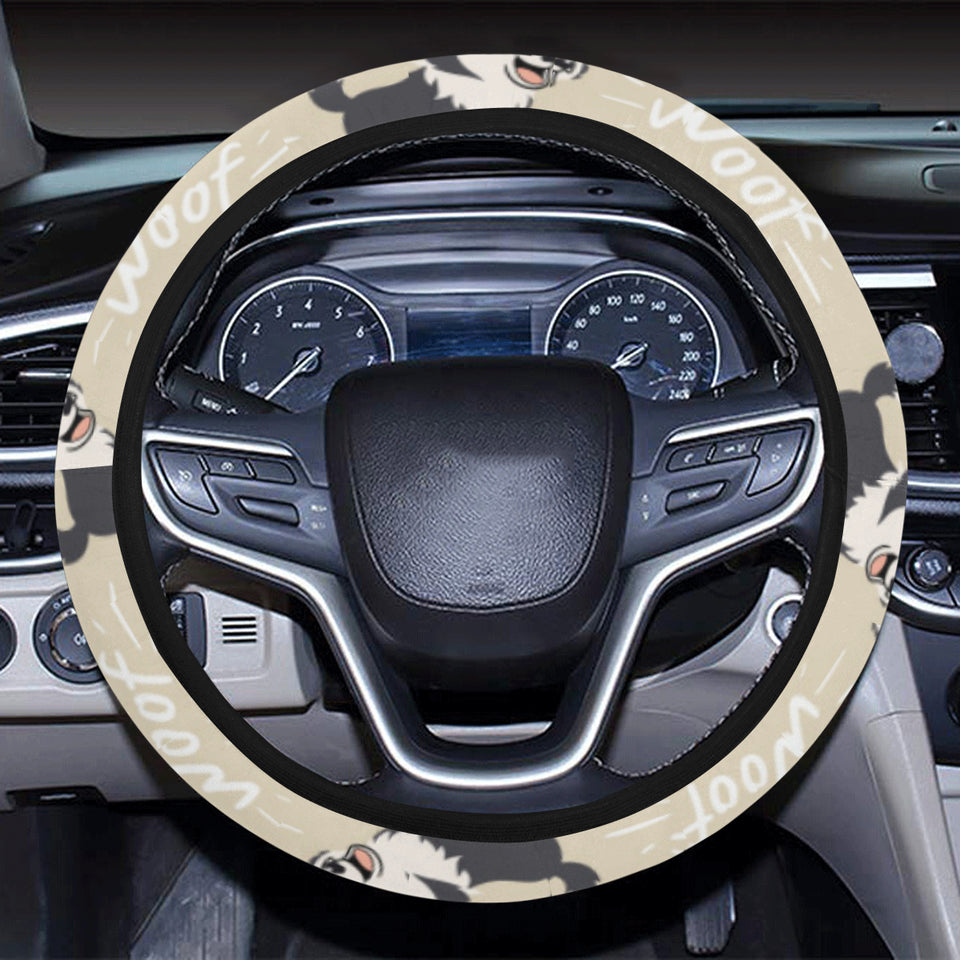 Cute Siberian Husky Car Steering Wheel Cover