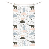 Polar bears star poka dot pattern Bath Towel