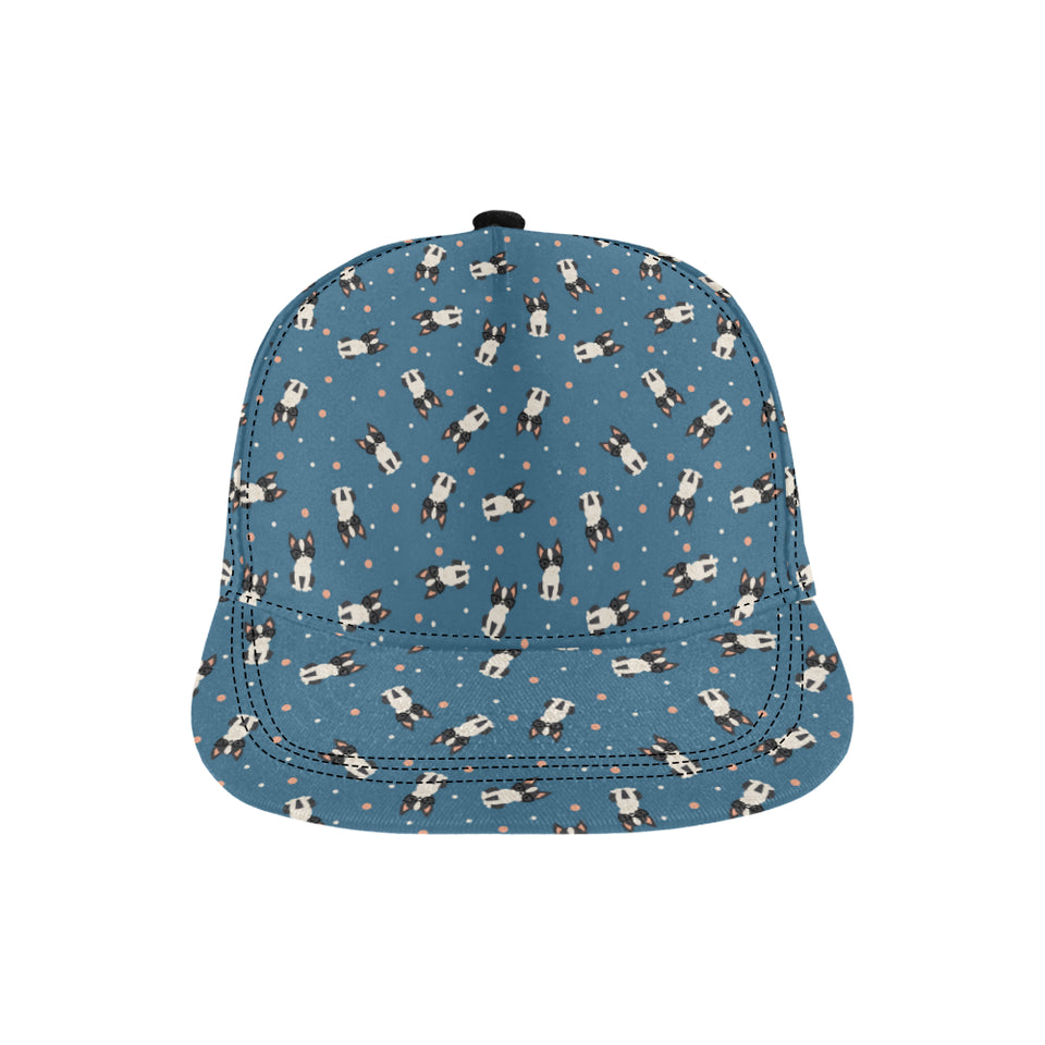 Cute boston terrier dog spattern All Over Print Snapback Cap