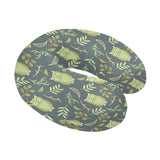 Cute owls leaves pattern U-Shaped Travel Neck Pillow