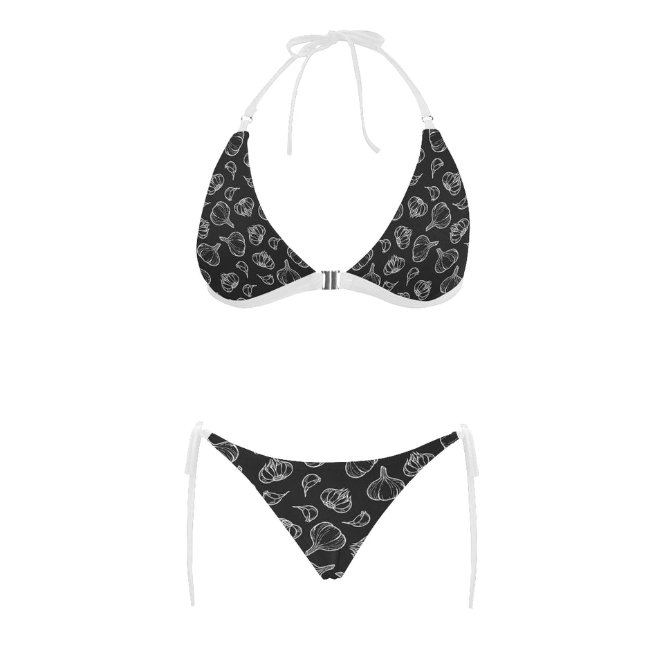 Garlic pattern black background Sexy Bikinis Two-Piece Swimsuits