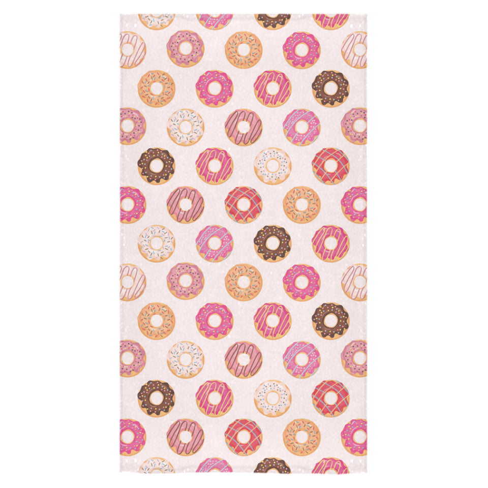 Colorful donut pattern Bath Towel