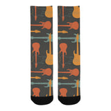 electric guitars pattern Crew Socks